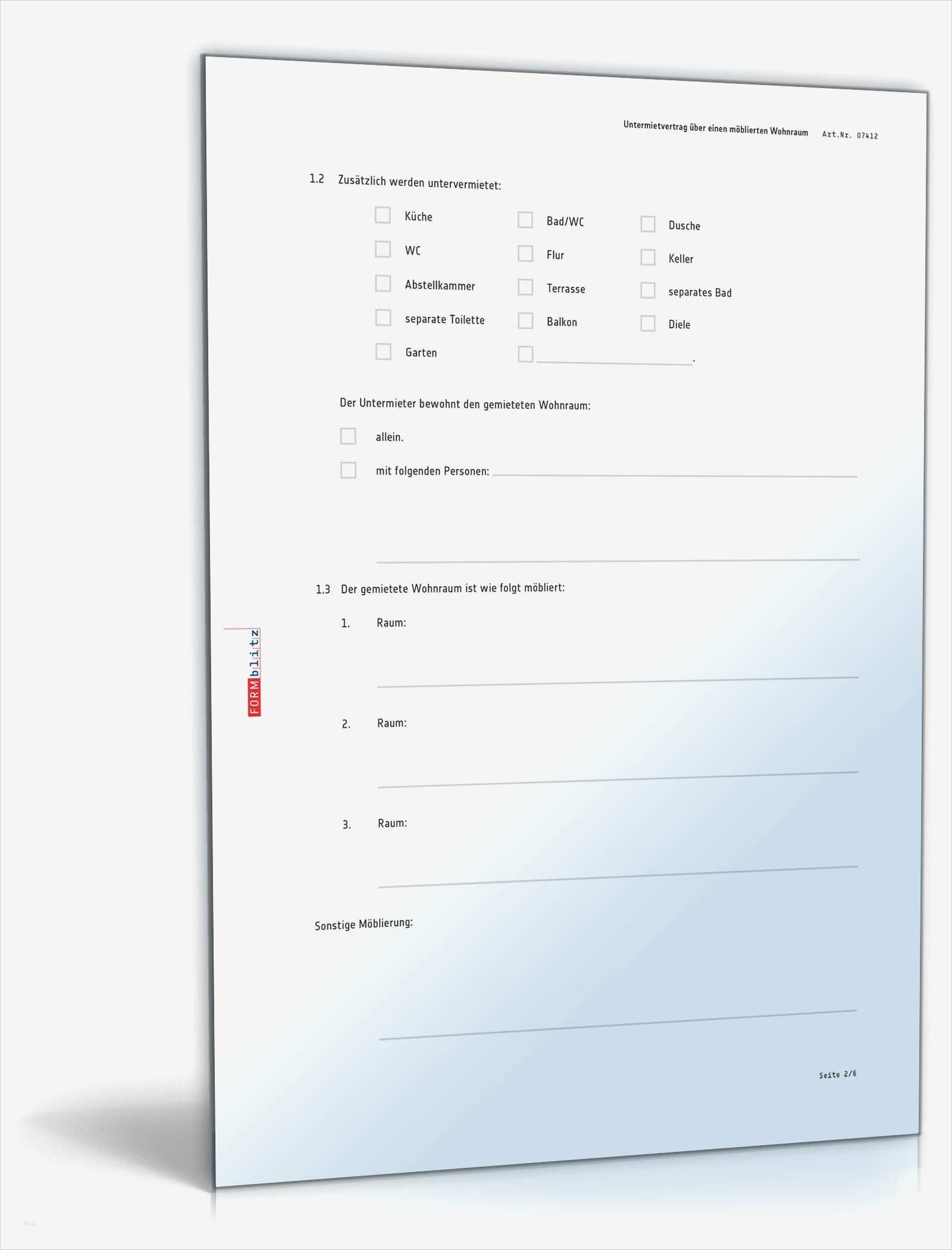 Untermietvertrag Vorlage Pdf Best Of Untermietvertrag über Möblierten Wohnraum Muster Vorlage