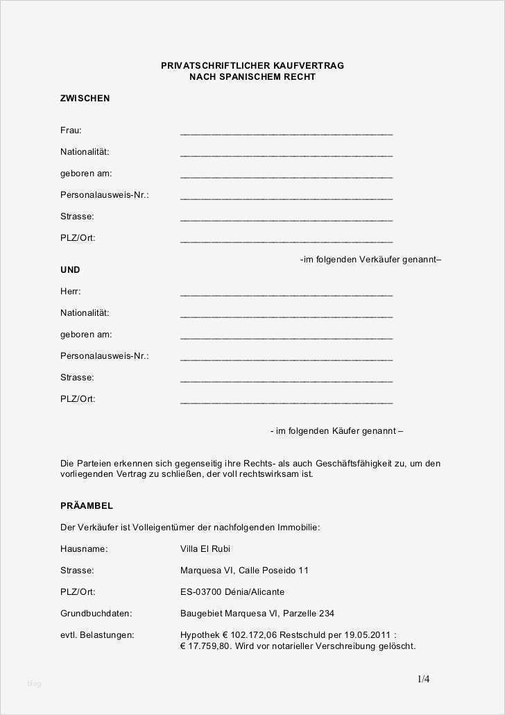 Untermietvertrag Vorlage Pdf Elegant Privater Kaufvertrag