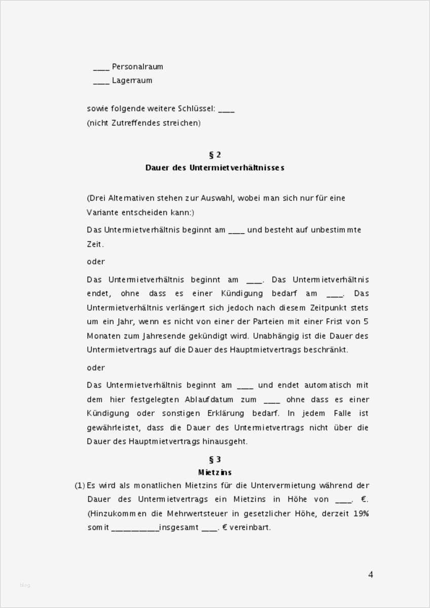 Berühmt Untermietvertrag Ideen Bilder für das Lebenslauf