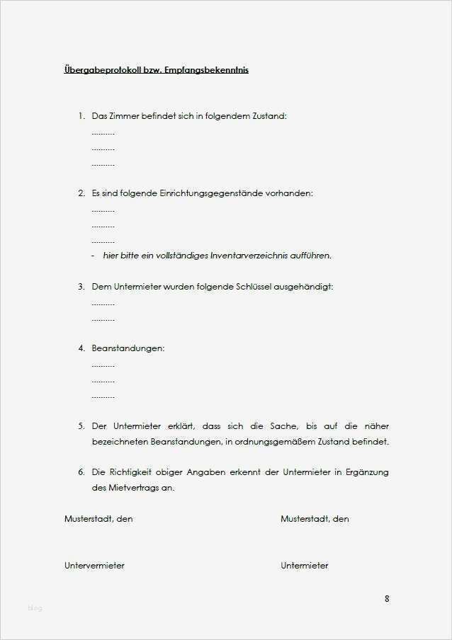 Untermietvertrag Wohnung Vorlage Süß Untermietvertrag Wg Zimmer Vorlage sofort Zum Download