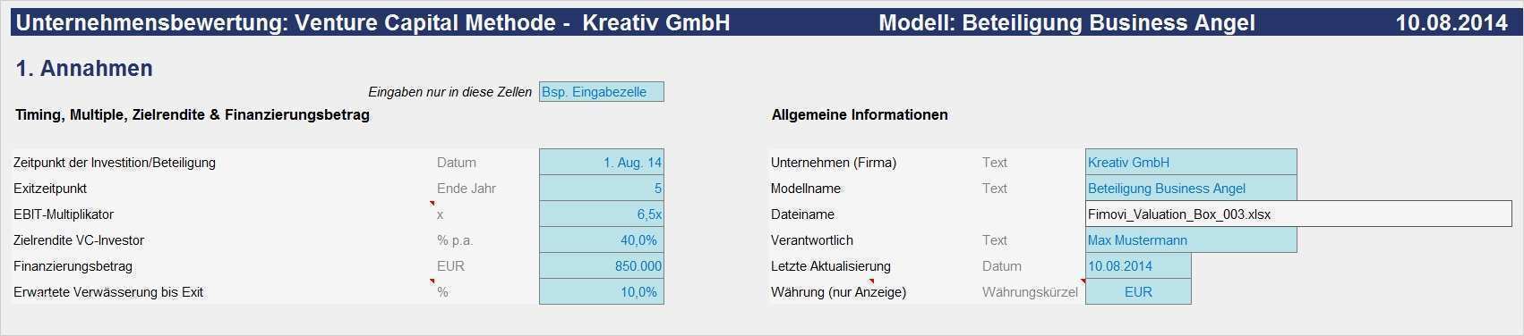 Unternehmensbewertung Excel Vorlage Elegant Excel tool Unternehmensbewertung Valuation Box
