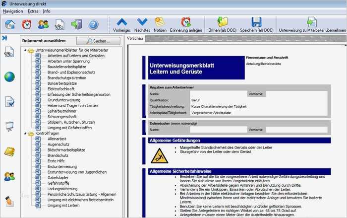 Unterweisung Arbeitssicherheit Vorlage Elegant Unterweisung Direkt
