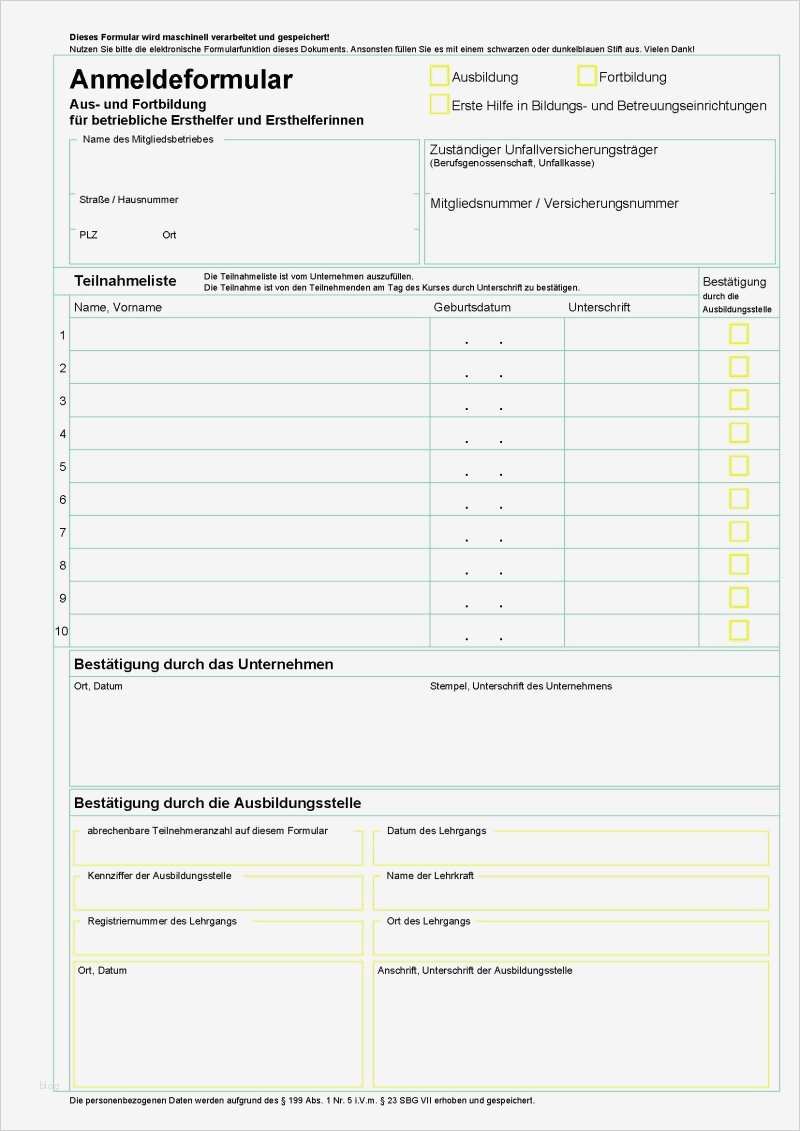Unterweisung Arbeitssicherheit Vorlage Gut Dguv Fb Eh Anmeldung