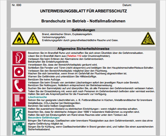 Unterweisung Arbeitssicherheit Vorlage Neu Günstiger Download Unterweisung Brandschutz Im Notfall