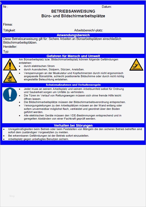 Unterweisung Arbeitssicherheit Vorlage Schön Unterweisung Büroarbeitsplätze sofort Download