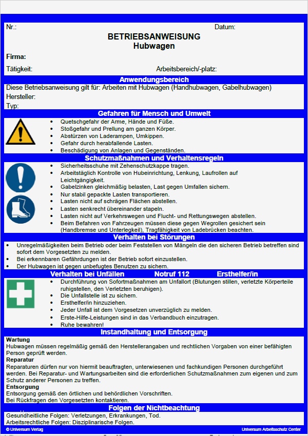 Unterweisung Arbeitssicherheit Vorlage Süß atemberaubend Betriebsanweisungen Vorlage Bilder