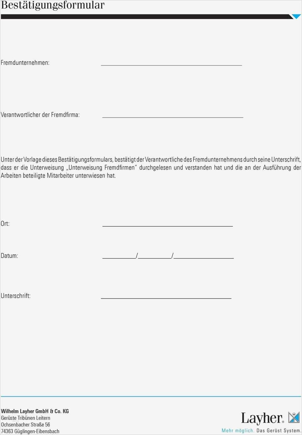 Unterweisung Fremdfirmen Vorlage Erstaunlich Unterweisung Für Fremdfirmen Pdf