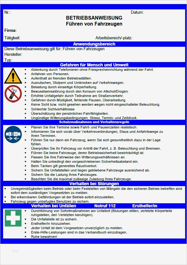 Unterweisung Gefahrstoffe Vorlage Inspiration Großartig Betriebsanweisungen Vorlage Zeitgenössisch
