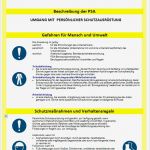 Unterweisung Gefahrstoffe Vorlage Neu Betriebsanweisung Psa