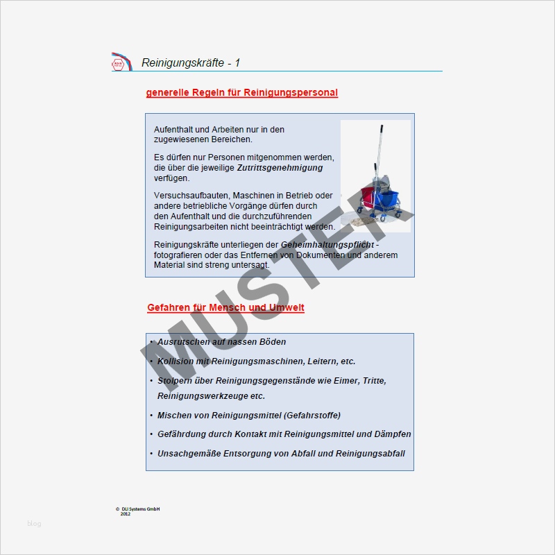 Unterweisung Reinigungskräfte Vorlage Angenehm Unterweisung Reinigungskräfte