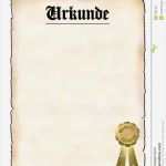 Urkunde Vorlage Download Hübsch Deutsche Bescheinigung Lizenzfreies Stockfoto Bild