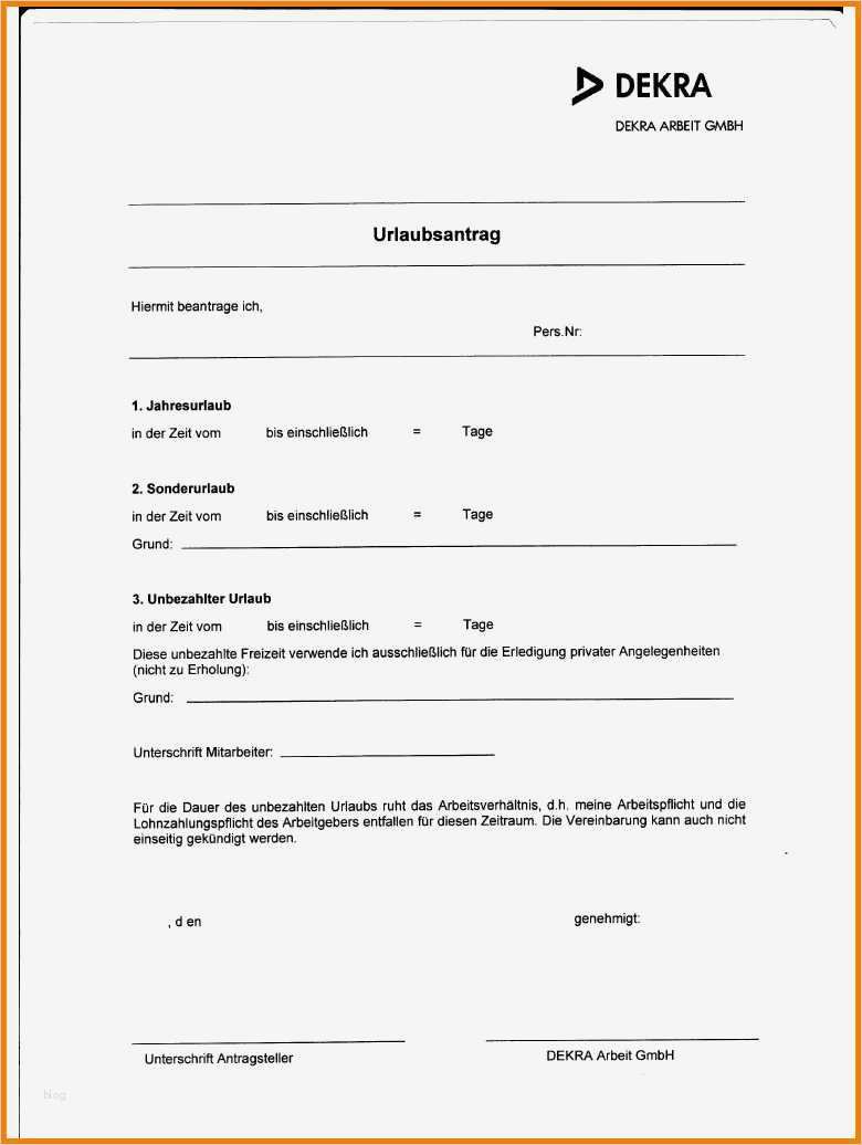Urlaubsantrag Vorlage Pdf Wunderbar 7 Urlaubsantrag Pdf