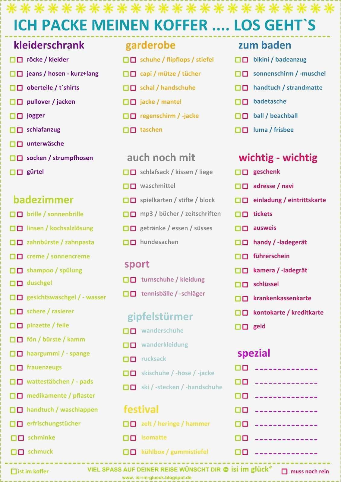 Urlaubsliste Vorlage Erstaunlich Eigentlich Beste Packliste Für Den Urlaub Im sommer