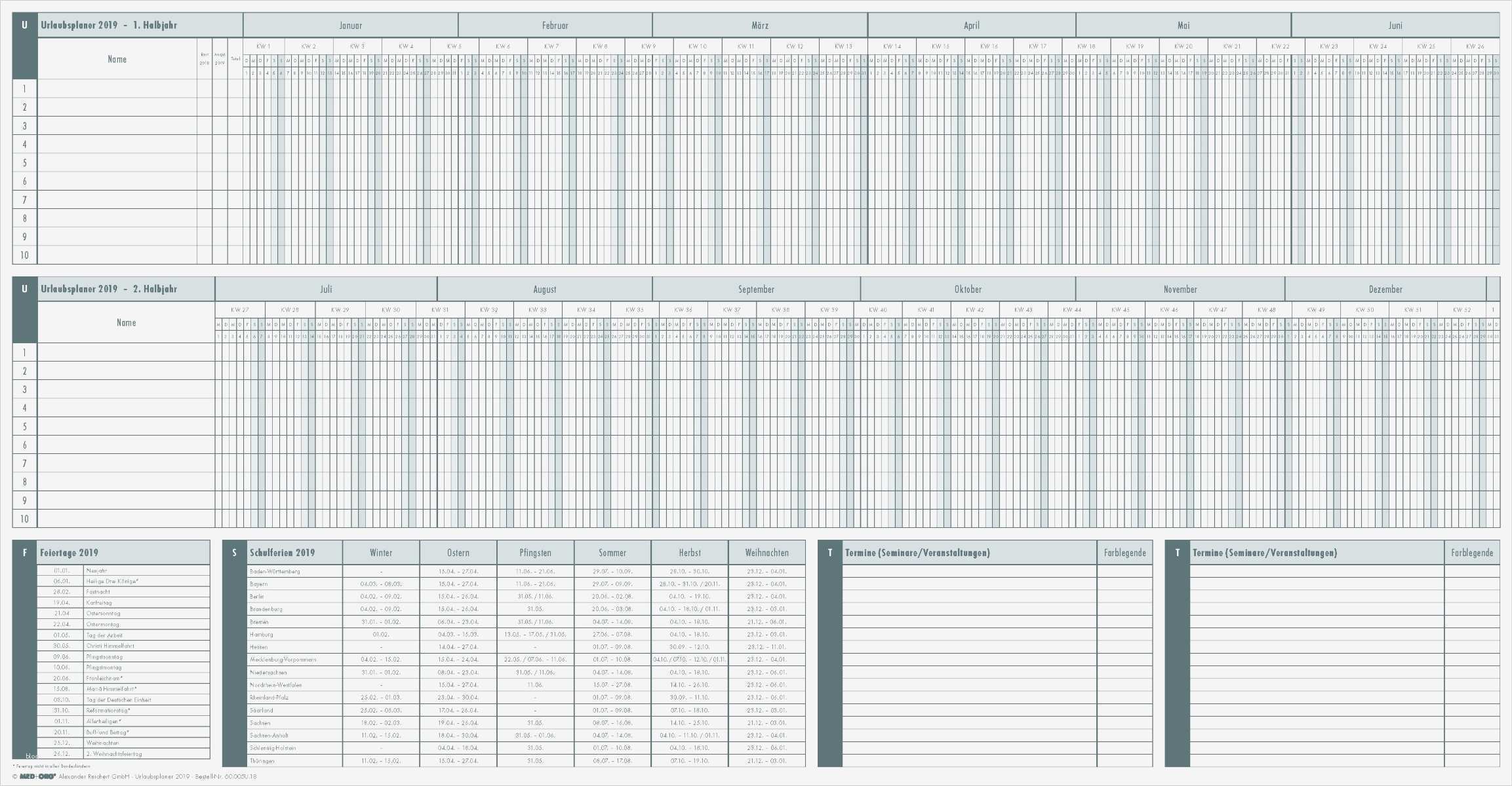 Urlaubsplaner 2018 Vorlage Angenehm Urlaubsplaner 2019