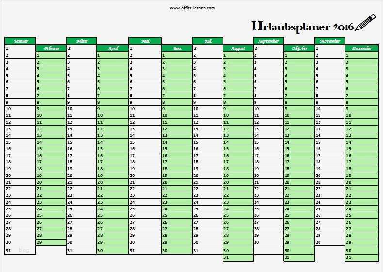 Urlaubsplaner 2018 Vorlage Süß Vorlage Urlaubsplaner 2017
