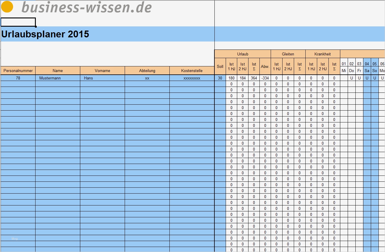 Urlaubsplanung Mitarbeiter Vorlage Elegant Jahresplaner 2015 In Excel Vorteilspaket Zum Download