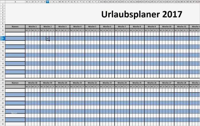 Urlaubsplanung Vorlage Einzigartig Einfacher Excel Urlaubsplaner Download
