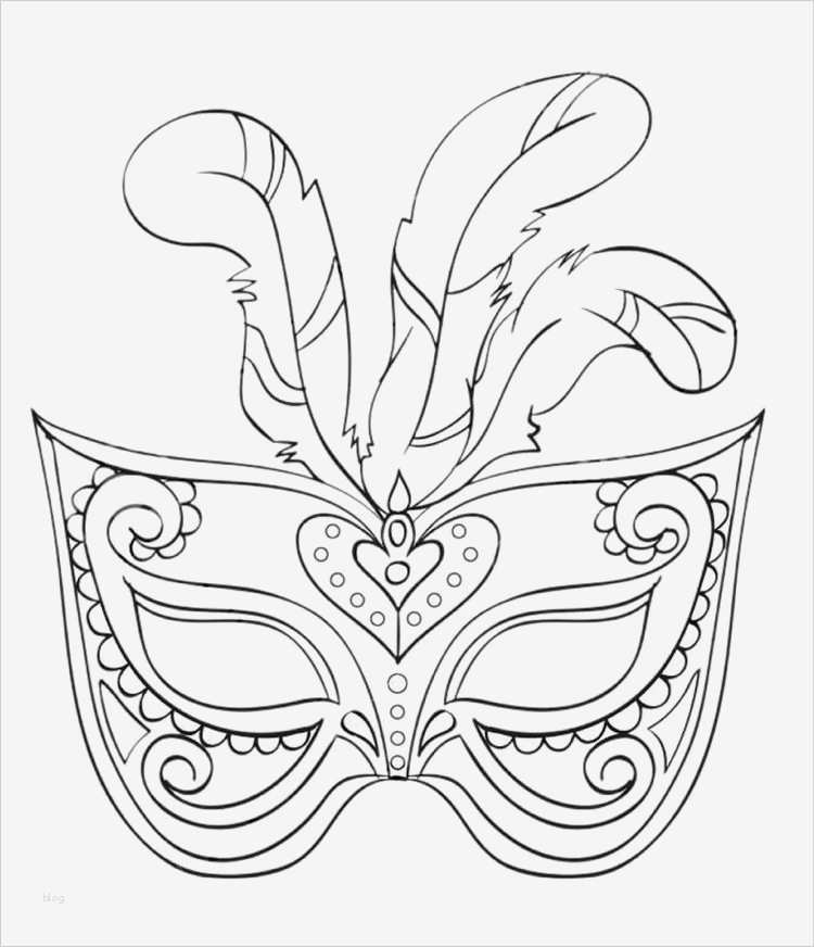 Venezianische Masken Basteln Vorlagen Inspiration Fasching Maske Ausmalbilder Feder Children Print
