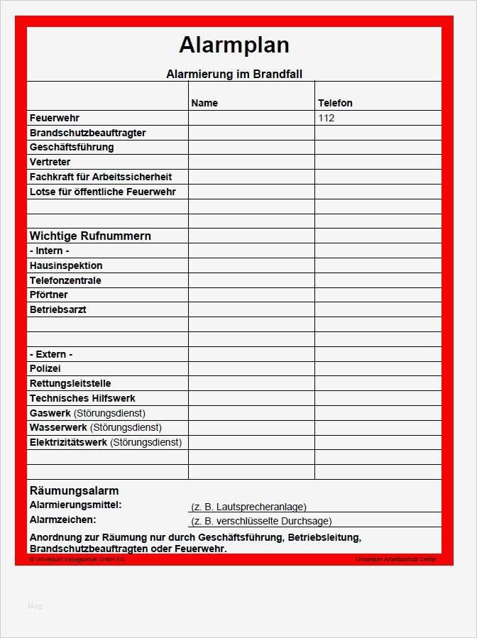 Verbandbuch Vorlage Excel Erstaunlich Verhalten Im Brandfall Aushang Zum Download