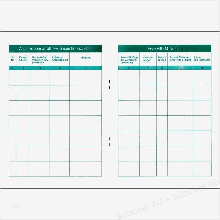 Verbandbuch Vorlage Excel Hübsch Verbandbuch Din A5 Bgi 511 1 Leina Ref Böttcher Ag