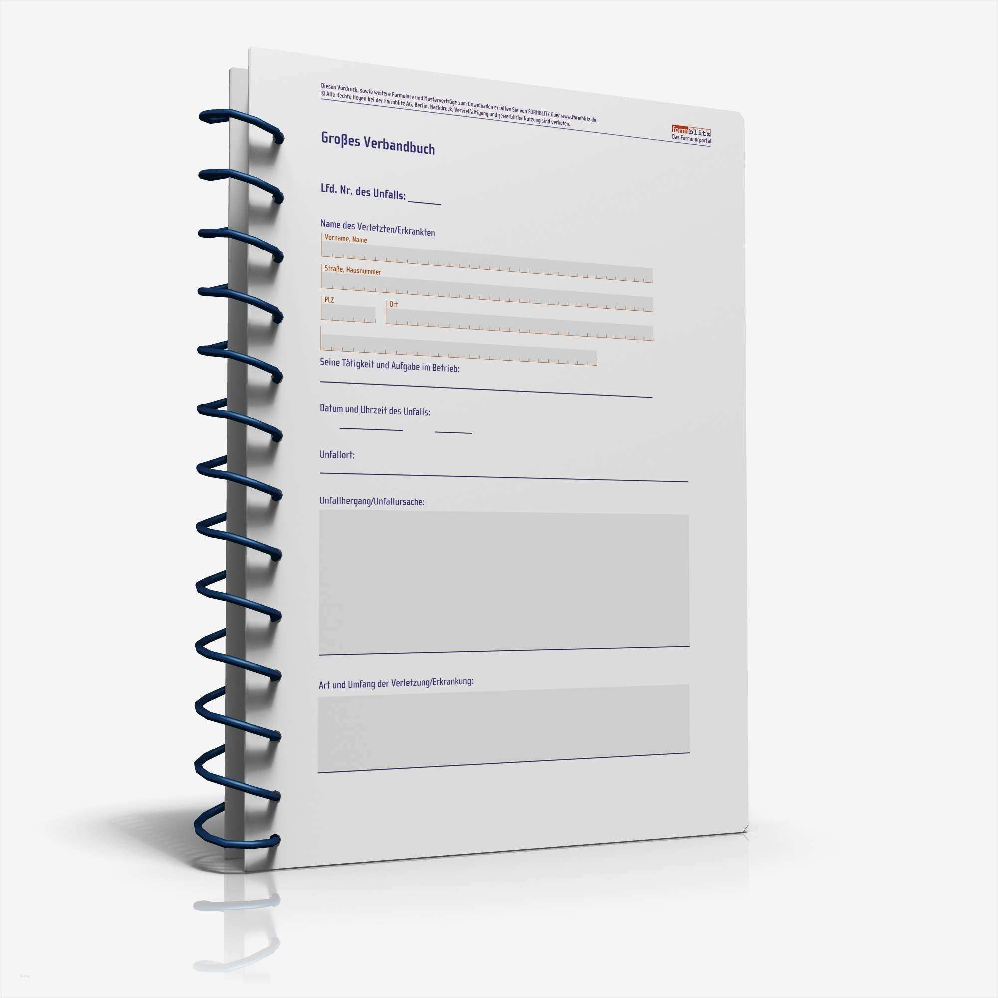 Verbandbuch Vorlage Großartig Großes Verbandbuch