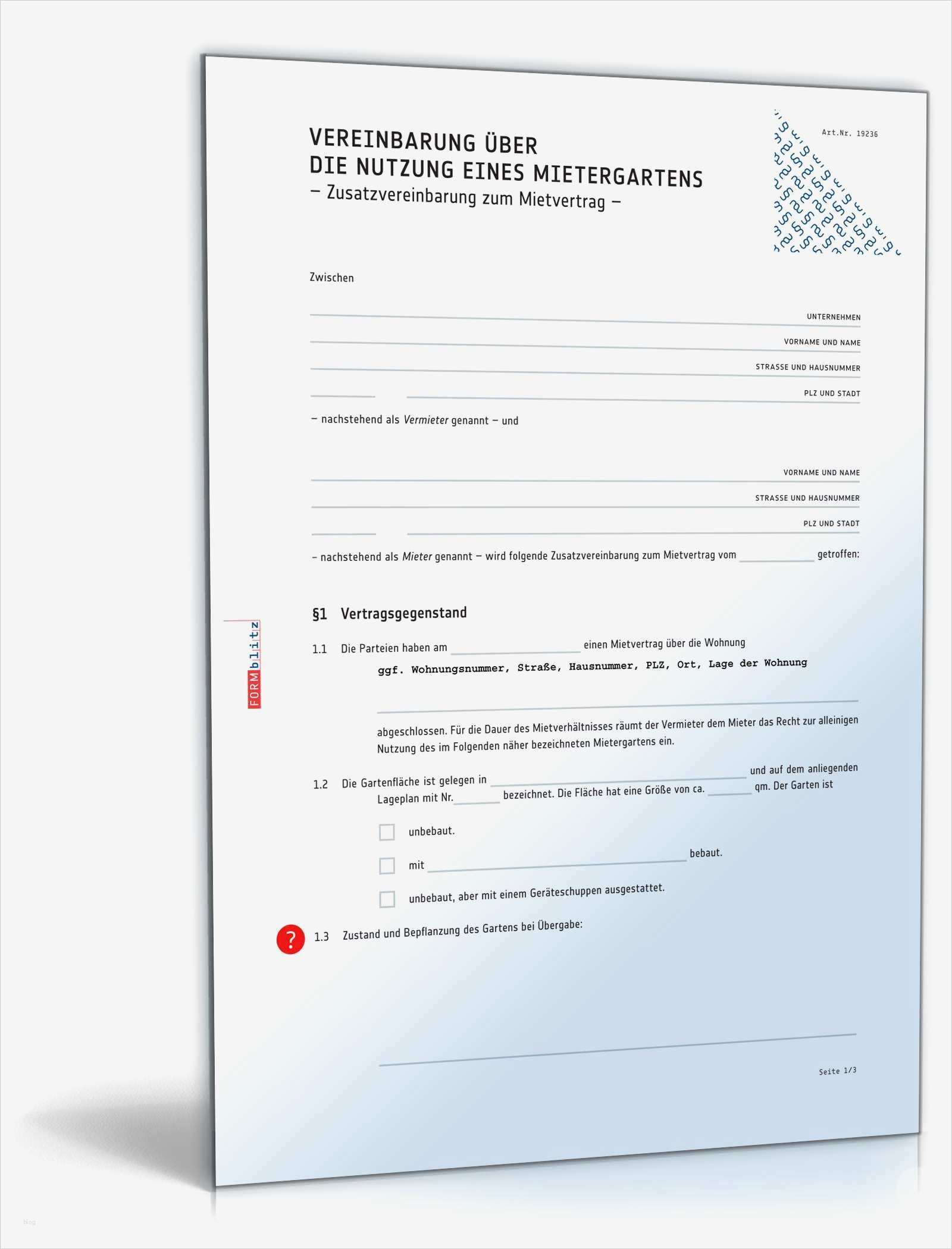 Vereinbarung Arbeitszeitkonto Vorlage Bewundernswert Vereinbarung Nutzung Mietergarten