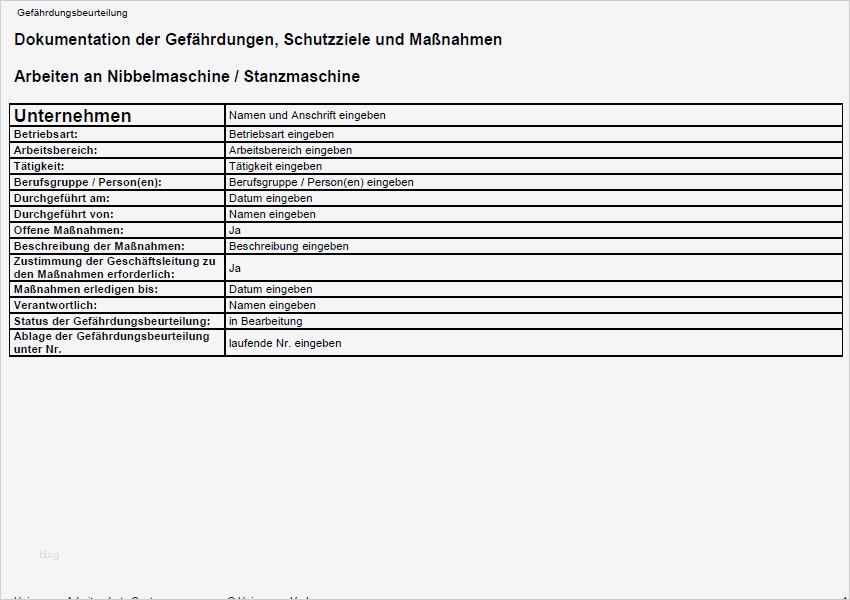 Verfahrensdokumentation Vorlage Erstaunlich Vertrag Vorlage Digitaldrucke Gefährdungsbeurteilung