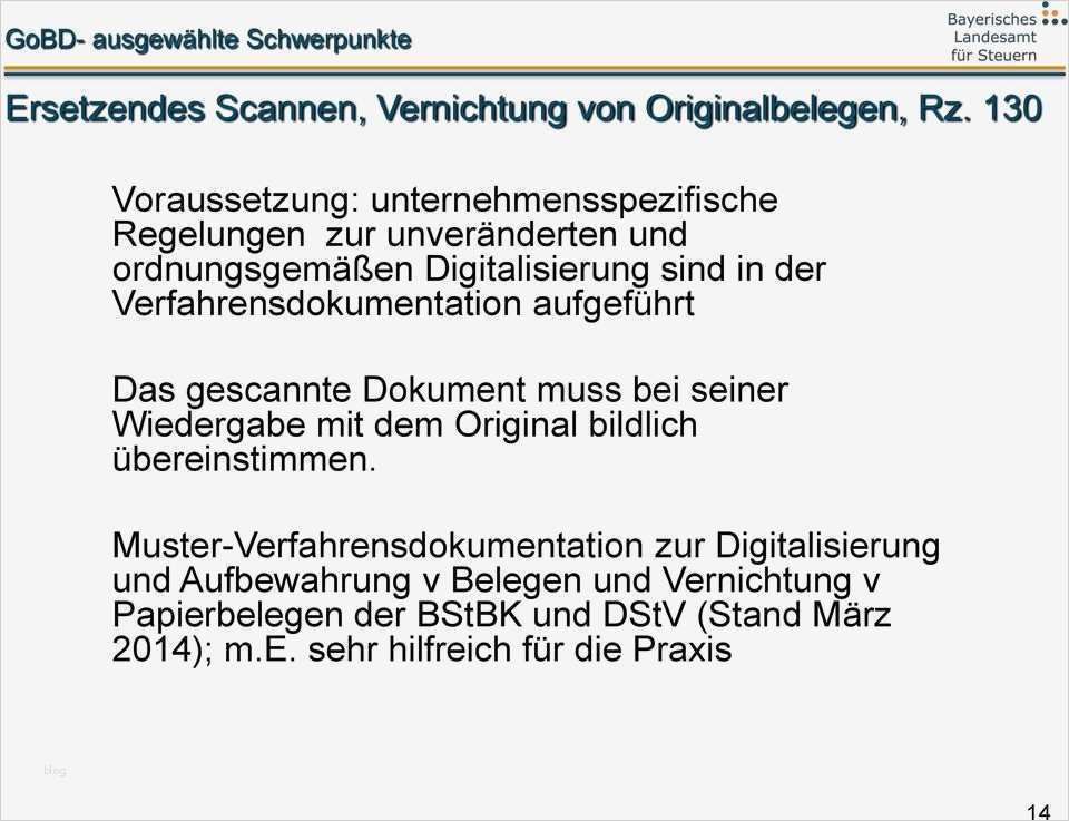 Verfahrensdokumentation Vorlage Großartig Bayerisches Landesamt Für Steuern Die Neuen Gobd