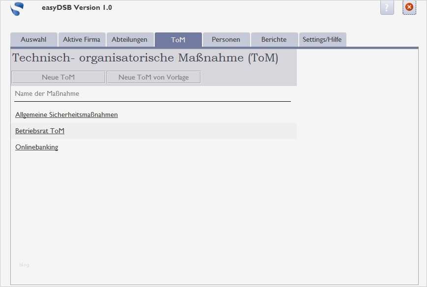 Verfahrensverzeichnis Vorlage Angenehm Dsbeasy Handbuch tom Datenschutz Mit Der Sicoda Gmbh