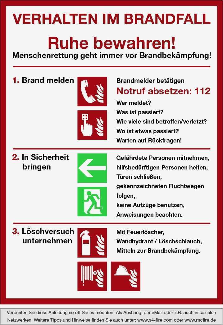 Verhalten Im Brandfall Vorlage Beste Verhalten Im Brandfall