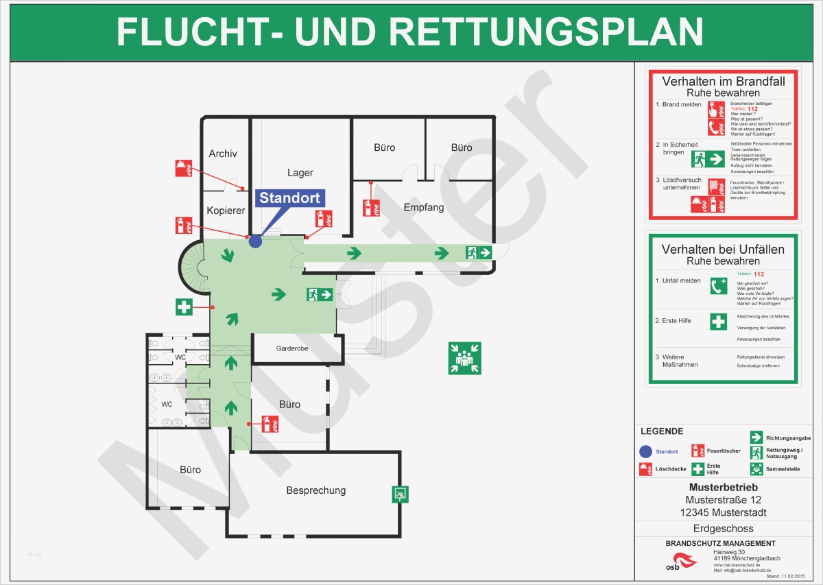 Verhalten Im Brandfall Vorlage Erstaunlich Flucht Und Rettungsplan –
