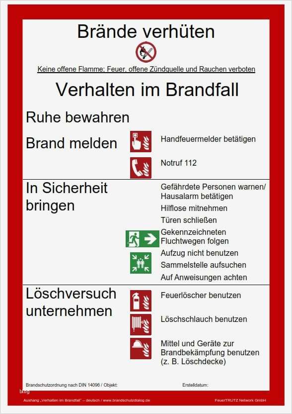 Verhalten Im Brandfall Vorlage Hübsch Brandschutz Im Handel Brandschutz