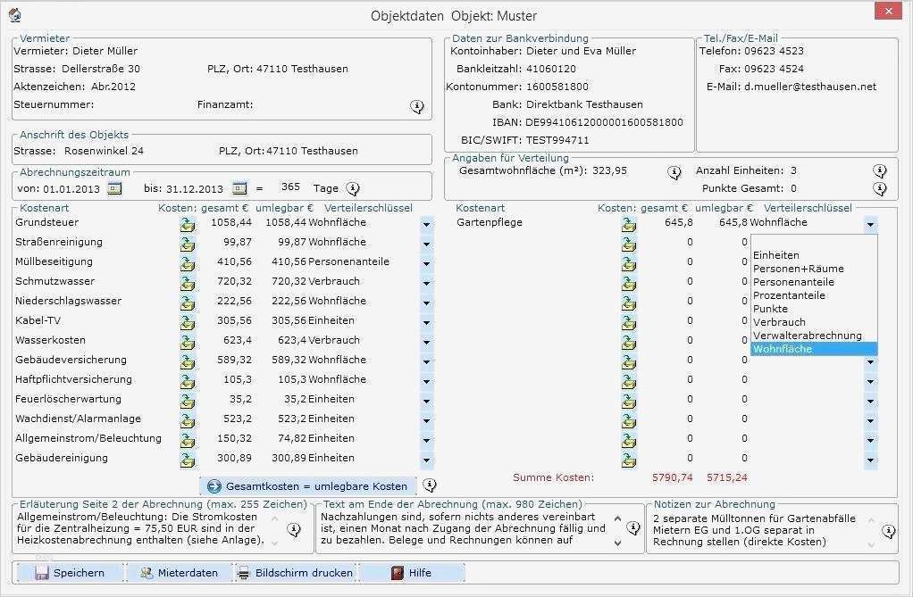 Vermieter Nebenkostenabrechnung Vorlage Genial Nebenkostenabrechnung Muster Kostenlos Vermieter