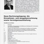 Vermögensaufstellung Vorlage Einzigartig Neue Rechnungslegung Einnahmen Und Ausgabenrechnung