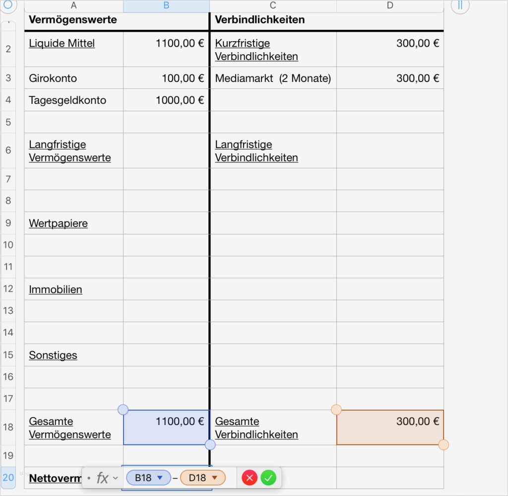 Vermögensaufstellung Vorlage Hübsch Großartig Vorlage Für Vermögenswerte Und Verbindlichkeiten