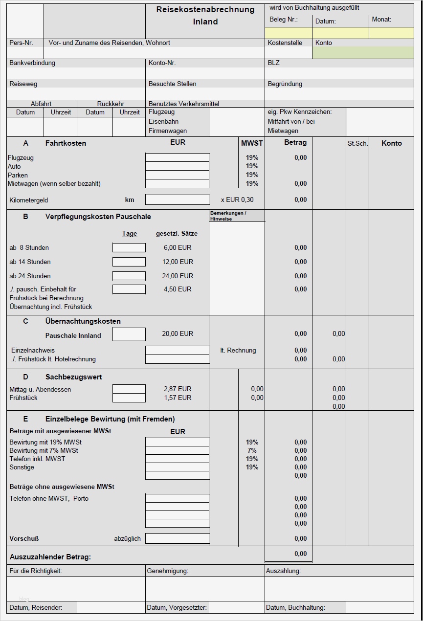 Verpflegungsmehraufwand Excel Vorlage Kostenlos Großartig Reisekosten Rechner