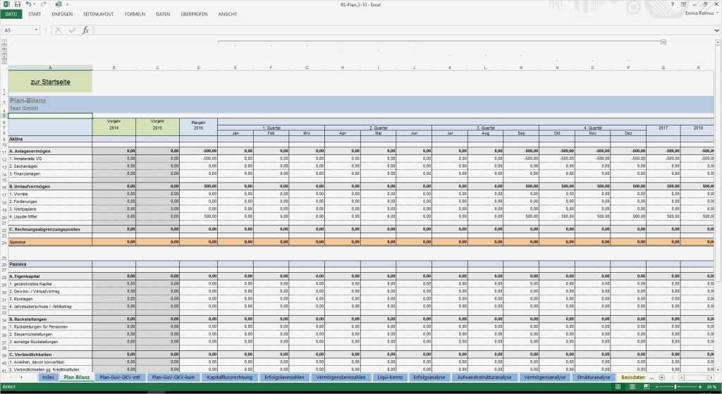 Vertriebsplanung Excel Vorlage Wunderbar Excel tool Rs Plan Unternehmensplanung Planbilanz