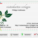Visitenkarten Design Vorlagen Angenehm Eine Visitenkarte Online Selbst Erstellen