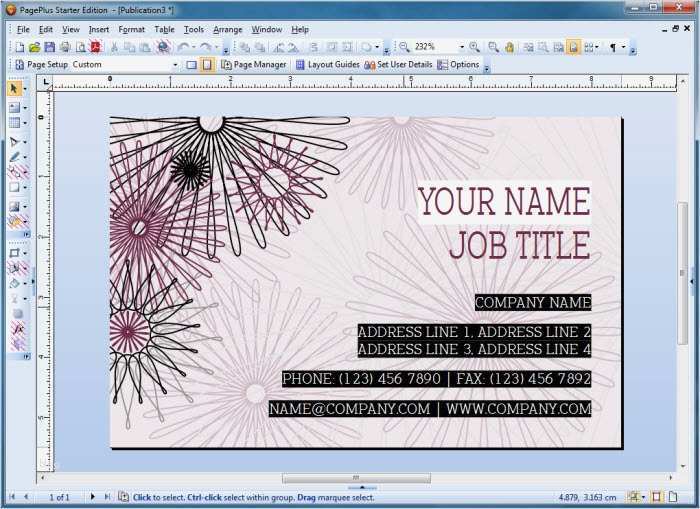 Visitenkarten Design Vorlagen Kostenlos Download Einzigartig Pageplus Starter Edition Download
