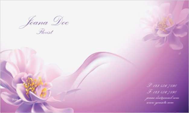 Visitenkarten Design Vorlagen Kostenlos Download Wunderbar Schönen Blumen Visitenkarten Vorlage