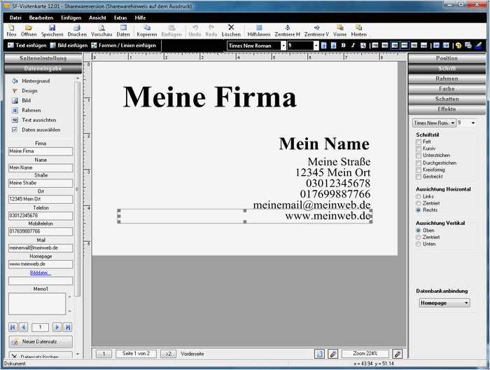 Visitenkarten Gratis Vorlagen Cool Sf Visitenkarte Download