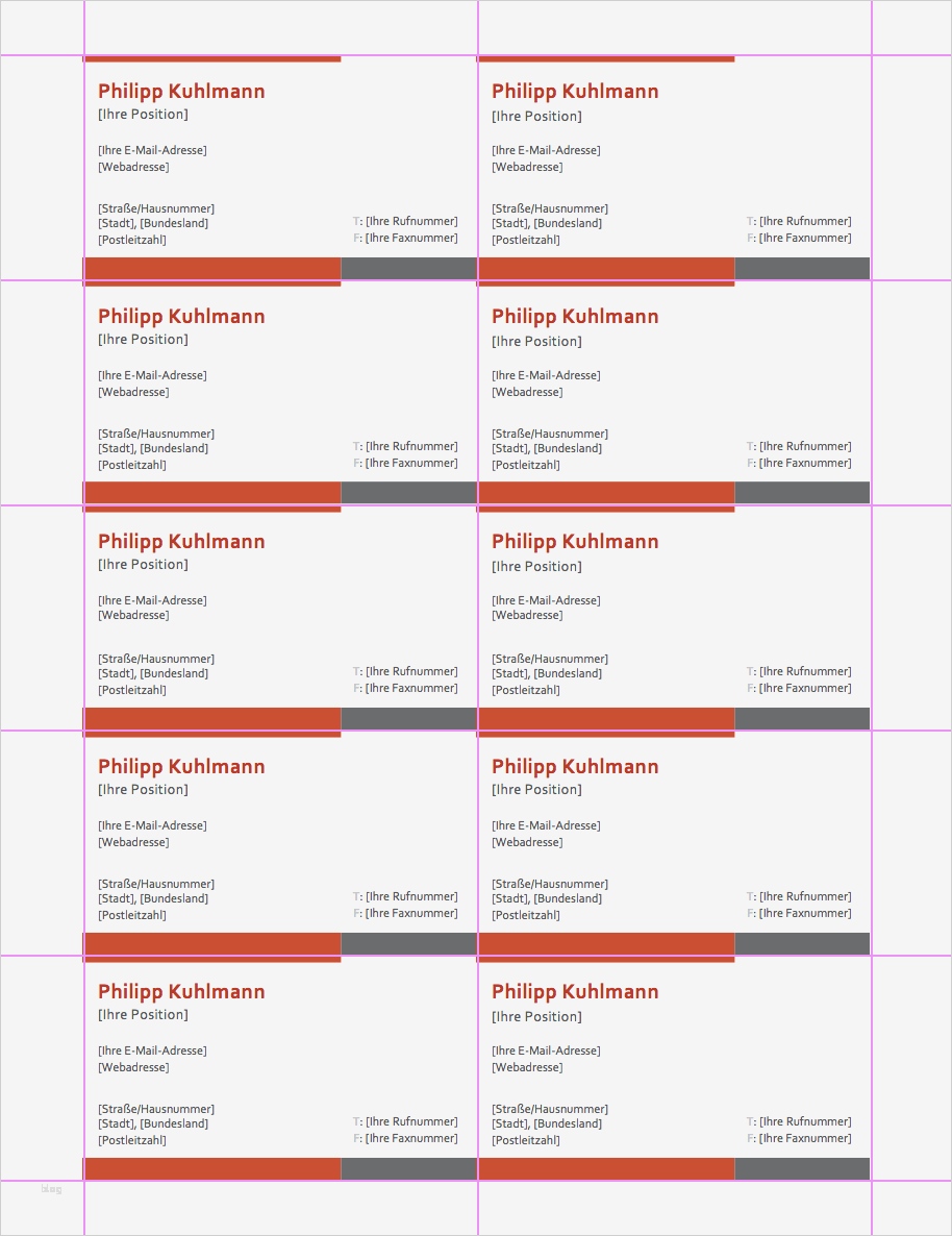 Visitenkarten Indesign Vorlage Wunderbar Kostenlose Visitenkartenvorlage Für Privat Als Word