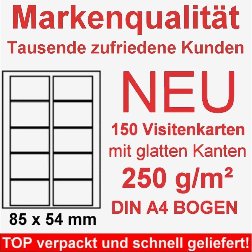 Visitenkarten Selber Drucken Vorlage Best Of Visitenkarten 250g M² Papier 150 Gestanzte Karten Auf Din