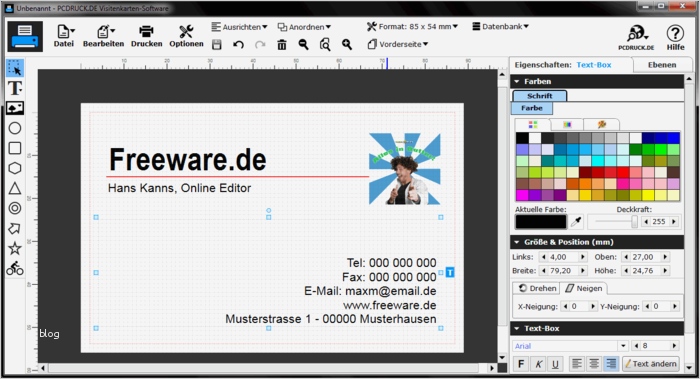 Visitenkarten Vorlagen Angenehm Visitenkarten software Download