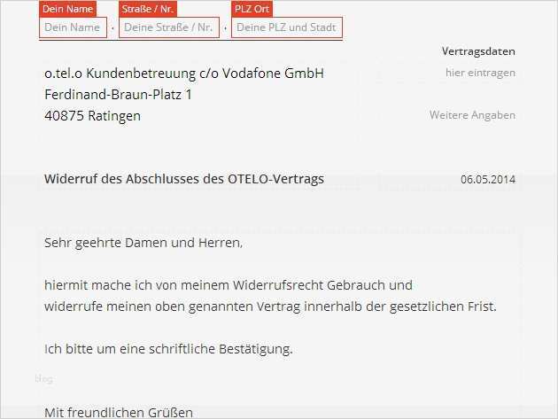 Vodafone Vertrag Kündigen Vorlage Wunderbar Vodafone Widerruf Vorlage Download Chip
