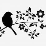 Vogel Vorlage Zum Ausschneiden Erstaunlich Wandtattoo Blütenzauber Mit Vogel