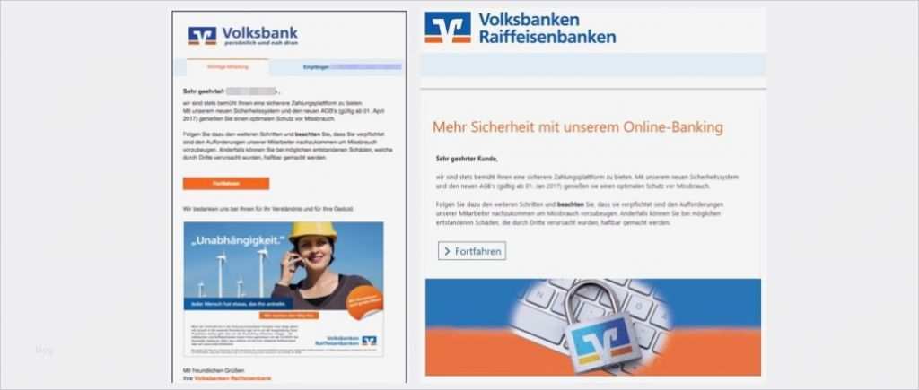 Volksbank Online Banking Vorlagen Löschen Elegant Volksbank Spam Aktuell Diese Phishing Mail Sind Im Umlauf