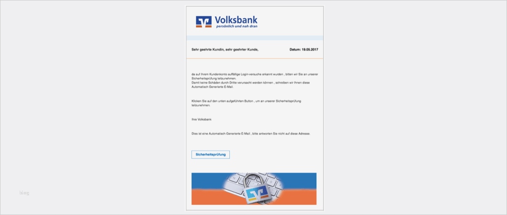 Volksbank Online Banking Vorlagen Löschen Großartig Volksbank Spam Aktuell Diese Phishing Mail Sind Im Umlauf