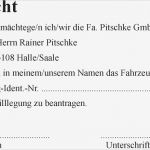 Vollmacht Kfz Anmeldung Vorlage Elegant Kfz Zulassungs Nst