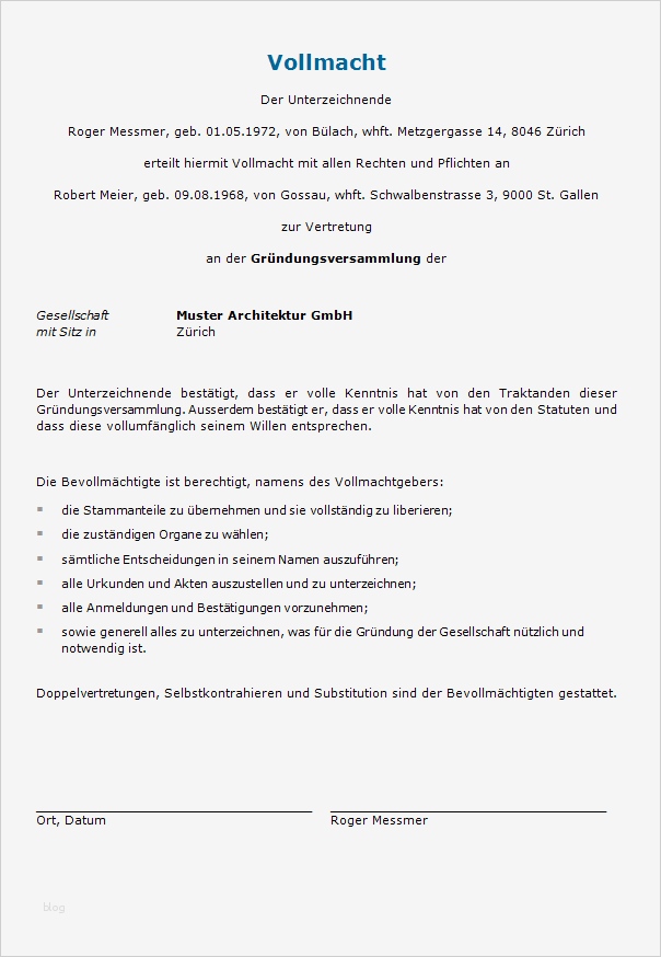 Vollmacht Vorlage Word Wunderbar Vollmacht Gründungsversammlung Gmbh Muster Zum Download